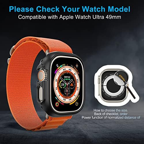 QOOSEA עבור Apple Watch Ultra 49 ממ פגוש מארז [ללא מגן מסך], 2 חבילות קצה מסביב לקצה סביב